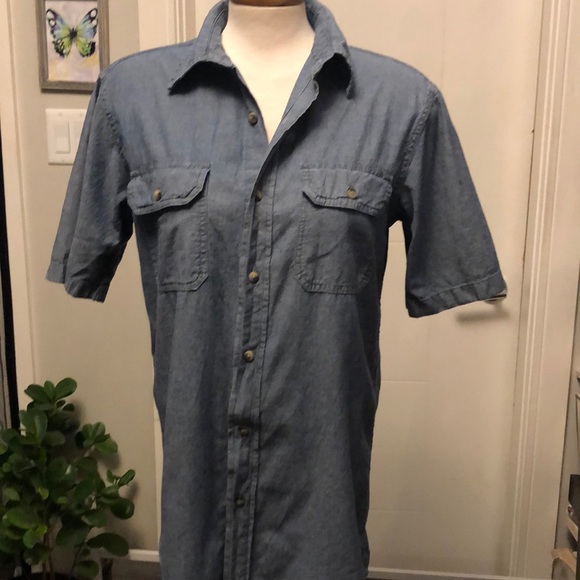 Men’s small denim style button up by TNL - Picture 4 of 5